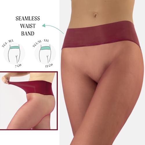 Image of CALZITALY Seamless Sheer Tights, Comfortable Waistband, 15 Denier Pantyhose Multi Colors Made in Italy