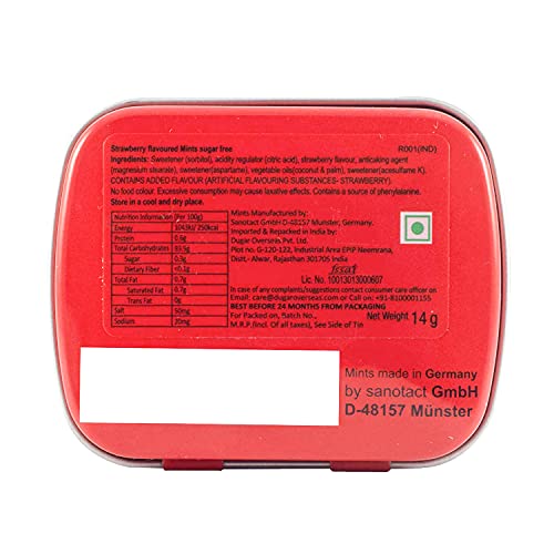 Image of Impact Mints Sugar Free Mints Strawberry 14g - Pack of 3, 42 g