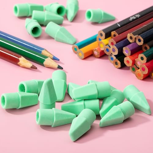 Image of Mr. Pen- Pencil Erasers Toppers, 120 Pack, Green, Erasers for Pencils | Pencil Top Erasers, Pencil Eraser