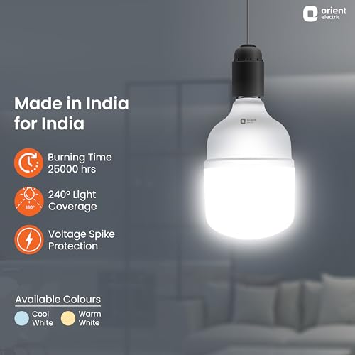 Image of Orient Electric Eternal Shine LED Bulb | 30 Watts | 12 Months Warranty | Cool White (Pack of 1) | 25000 Hours + 180 degree coverage | BIS Certified