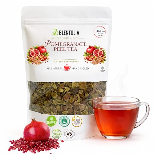 Blentolia Pomegranate Peel Tea 100% Natural Dried Pomegranate Rin...