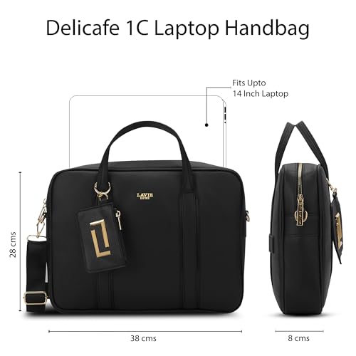 Image of Lavie Luxe Women's Delicaff 1C Laptop Handbag for Women | Fits upto 14 inch Laptop | Laptop Bag for Work | Ladies purse | Stylish Shoulder Bag | Gift for Women