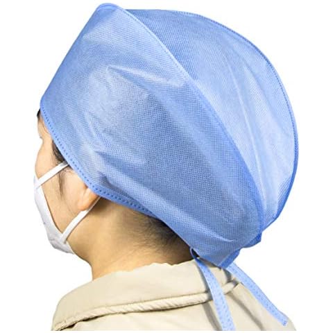 LIFESOFT Disposable Working Caps Tie-Back Hats Lightweight Latex Free Dark Blue (1000) Cover