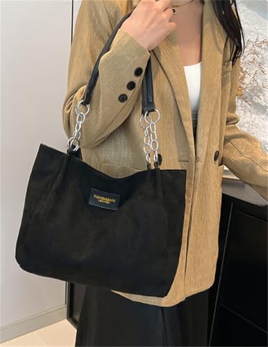 Women Retro Suede Tote Bag Slouchy Top-Handle Handbag Zipper Large Shoulder Hobo Bag Leather Strap Travel Work2