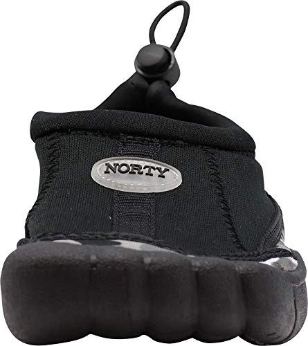 Norty Wave Aqua Sock - Water Shoes For Kids - Swim Shoes For Kids - Beach Shoes For Kids - Water Socks - Aqua Shoes - Swimming Shoes - Skeletoe - Camouflage Trim, Black #TOP4