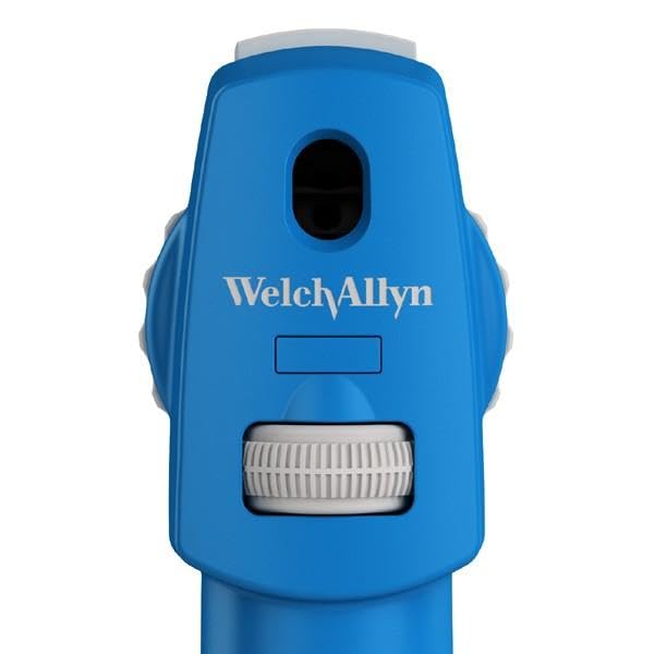 Image of OTICA We|ch A||yn 12870 Pocket LED Ophthalmoscope incl. Handle - LED Professional Diagnostic Eye Examination Instrument for Ophthalmologists, ENT & Medical Practitioners with Free AA Batteries 1-Year Warranty (Royal Blue)