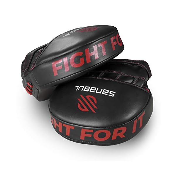 Sanabul-Essential-Curved-Boxing-MMA-Punching-Mitts Sanabul Essential Curved Boxing MMA Punching Mitts (Black/Red)