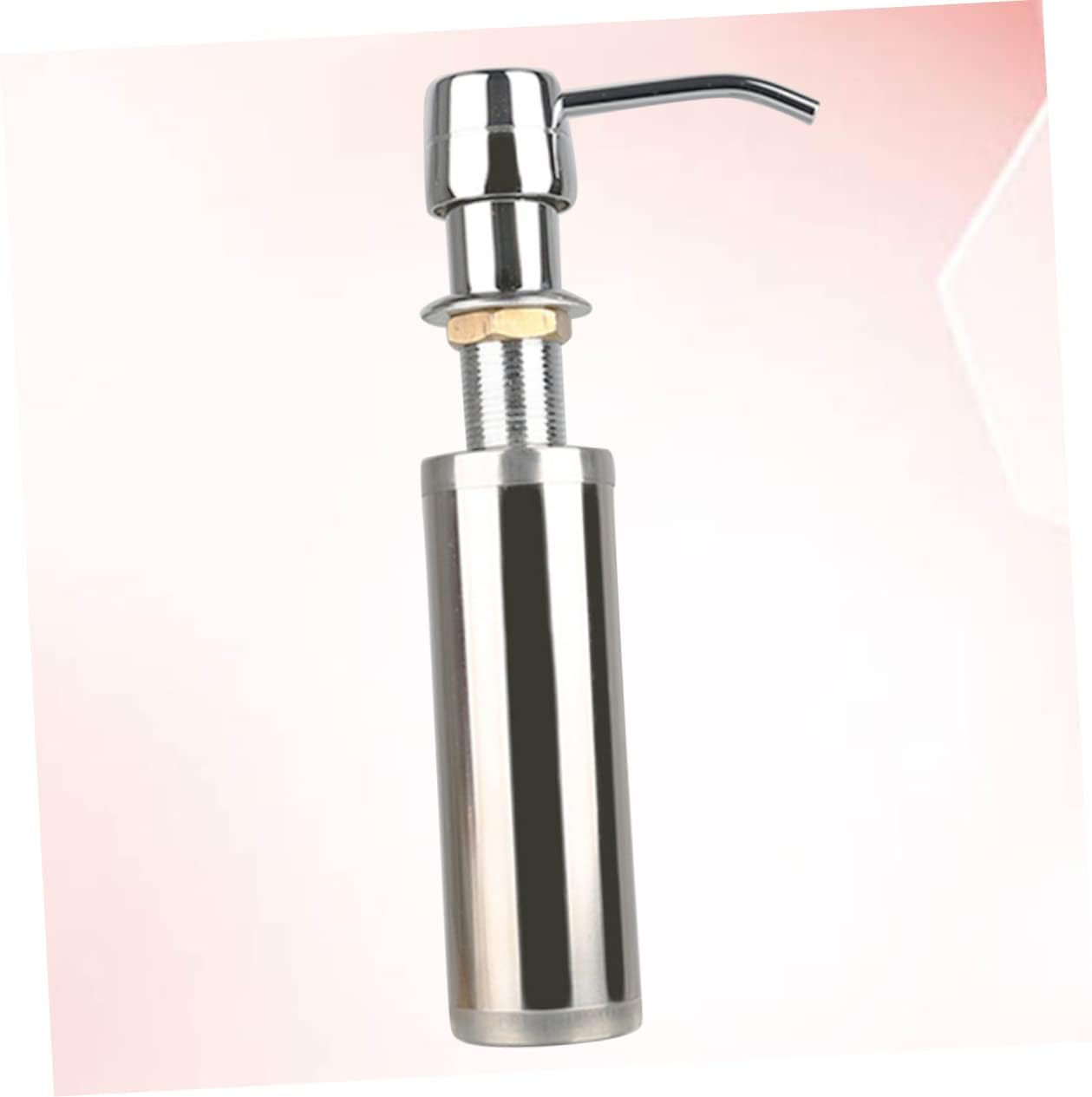 Metal Soap Dispenser Pump for Kitchen Sink Refillable Lotion Bottle with Removable Head Corrosion-Resistant and Easy Installation for Hand Soap Shampoo and Shower Gel Storage