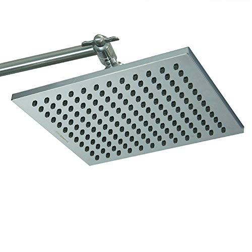 ShowerMaxx, Luxury Spa Series: Chrome Rain Shower Head, 8-Inch Square Rain Showerhead with 360 Tilt, Experience Rainfall with MAXX Comfort and Elegance (Chrome Polished)