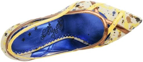 Naughty Monkey Women's Web of Lies Heel,Yellow,8 M | Image 4