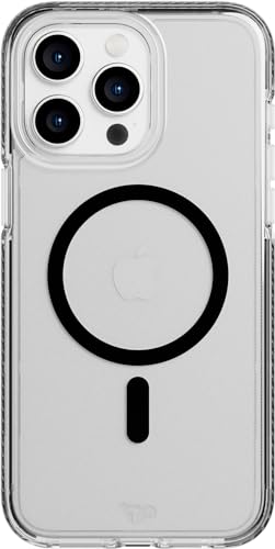 tech21 Evo Crystal Hülle für iPhone 15 Pro Max - Kompatibel mit MagSafe - Aufprallschutz Hülle - Graphitschwarz – Ansicht 1