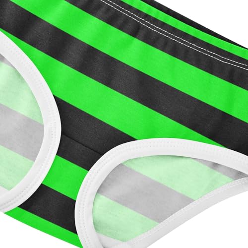 Black Green Stripe Toddler Girls's Underwear 2T4