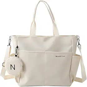 Bolsa Feminina Grande Transversal, de Mão e Tipo Tote | Bolsa Casual Leve para Ombro ou Lateral | Ideal para Faculdade, Trabalho, Compras e Uso Diário