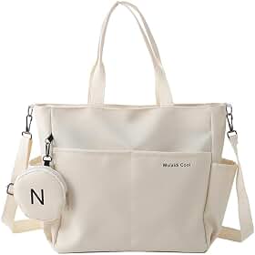 Bolsa Feminina Grande Transversal, de Mão e Tipo Tote | Bolsa Casual Leve para Ombro ou Lateral | Ideal para Faculdade, Trabalho, Compras e Uso Diário