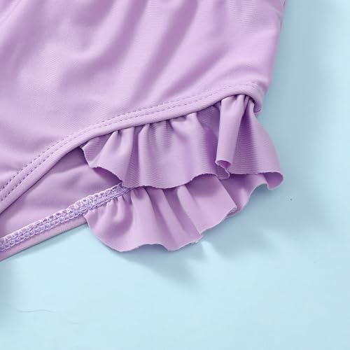 Image of Baby Swimsuit Girl Two Piece Bathing Suit Toddler Girls Summer Beach Ruffle Tankini Swimwear 1-7Y