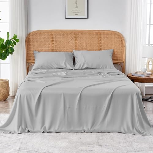 Sijo AiryWeight Tencel Sheet Set, 100% Lyocell Derived from Eucalyptus, Buttery Soft, Architectural Digest 2022 Best Cooling Sheets Winner, 1 Top Sheet Only (Dove, Twin/Twin XL)