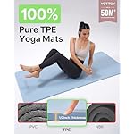 YOTTOY Yoga Mat，Extra Thick Yoga Mat (1/2inch),Professional TPE Exercise Mat,Non-Slip Workout Mat for Yoga, Pilates, Fitness, Barefoot Workouts, Home Gym Studio with Strap - Image 2