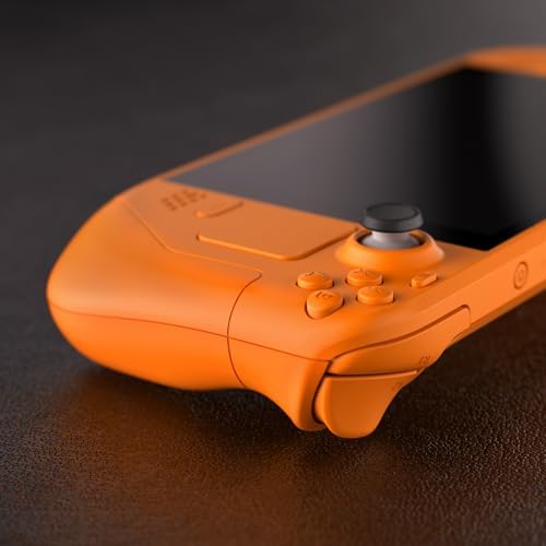 eXtremeRate Orange Custom Faceplate Back Plate Shell for Steam Deck, Handheld Console Replacement Housing Case, DIY Full Set Shell with Buttons for Steam Deck LCD Console - Console Without - 4