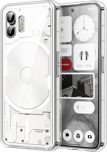 Image of REALCASE Silicone Nothing Phone 2 Back Cover Case | Scratch Resistant Protective Crystal Clear Transparent | Bumper Back Cover Case for Nothing Phone 2