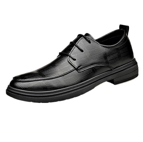 Men's Lace-Up Casual Business Formal Shoes Versatile Work Oxford Shoes Wedding Footwear Leather Dress Shoes