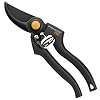 Fiskars Bypass-snoeischaar, tuingereedschap, voor jonge takken en twijgen, antikleeflaag, hoogwaardige stalen messen…