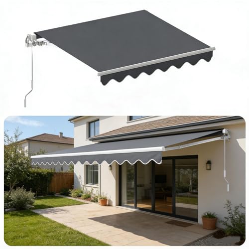 Auvent de terrasse résistant intempéries abri soleil imperméable 200 x 150 cm - 2