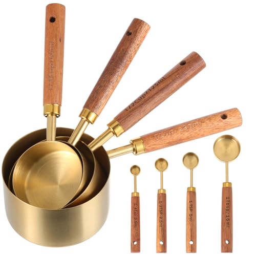 Stainless Steel Measuring Cups Set and Measuring...