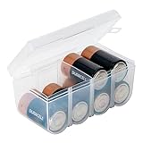 Dial Industries B330FN Battery Organizer Case, 8 D, Clear