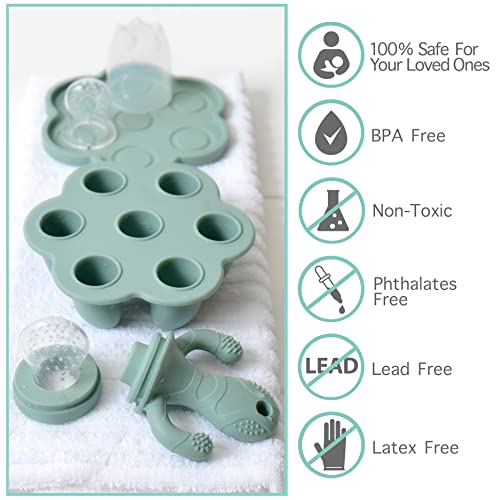 image for Little Twig Baby Fruit Feeder Pacifier Teether | Baby Food Freezer Tra