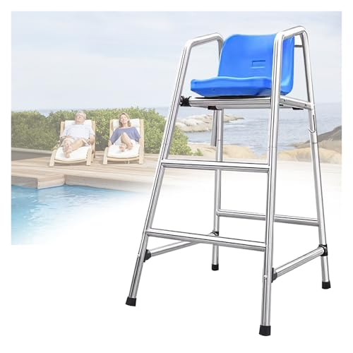 Silla Salvavidas Portátil para Piscina con Estructura de Acero Inoxidable miniatura 1