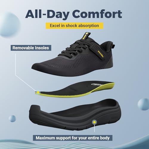Image of FitVille Wide Walking Shoes for Men Extra Wide Width Sneakers with Arch Support Comfortable Lightweight Running Shoes for Men for Gym-Cloud Wanderer V22