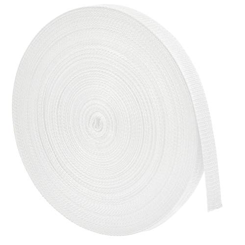 ATPWON Sangle Z en polypropylène - Sangle en nylon pour travaux manuels (2,5 cm x 10 m, blanc) Cover