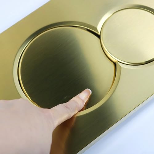 Piastra attuatore a doppio flusso per cisterne