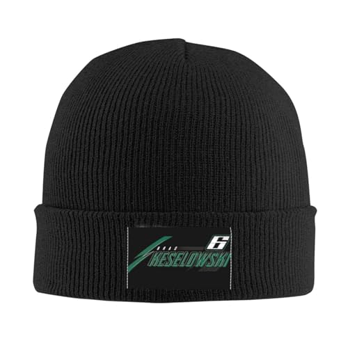 NTYCY Brad Keselowski 6 Knit Cuffed Soft Warm Knitted Hat Cap Cozy Chunky Beanie Unisex Plain Skull Classic Daily Stretch Thermal