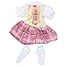 Perfeclan Poupées exquises vêtements Mini Robe vêtements Habiller Bande de Cheveux 20cm Cadeaux Fille Faits à la Main - 88B