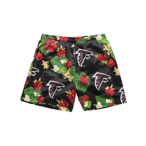 Image of FOCO NFL Mens NFL Team Logo Floral Hawaiian Swim Suit Trunks