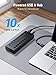 Lemorele 10-Port 24W USB3.0 Powered USB Hub with Individual LED On/Off Switches, USB Splitter Support 5Gbps Data Transfer & 5V 0.9A Charge for Phone, Power Bank, TWS etc.