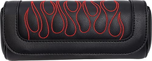 Saddlemen X021-05-0032 Black/Red Flame Highwayman Tattoo Tool Pouch