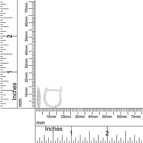 Huggie Hoop Earrings for Women Round Lab Created Moissanite or Lab Grown Diamond Earrings for Her in 14K Gold Over Sterling Silver Jewelry Gift For Her - Image 5