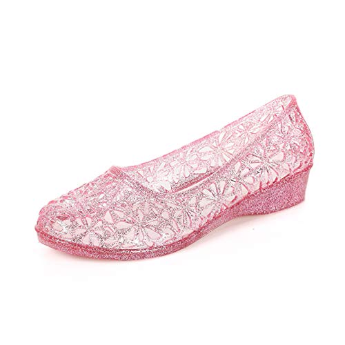 ZTWUTANG Women's Shiny Soft Hollow Ballet Flats Beach Jelly Shoes
