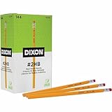 Dixon No. 2 Yellow Pencils, Wood-Cased, Black Core, #2 HB Soft, 144 Count, Boxed (14412)