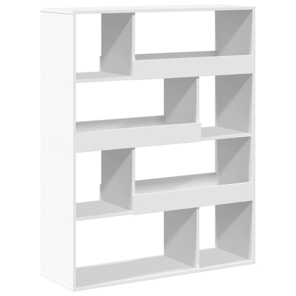 Raumteiler Weiß 100x33x125,5 cm Holzwerkstoff Küchenregal Aktenschrank Regale Vitrine für Büro Bibliothek Arbeitszimmer Schlafzimmer