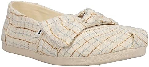 TOMS Women's Alpargata Loafer Flat, Natural Spring Check, 5.5 | Image 1