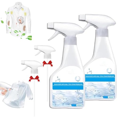 Quita manchas Wondolla, quitamanchas de tinta Wondolla para ropa, spray quitamanchas para limpieza en seco sin agua, de grasa para ropa, para grasa, algodón (2pcs)