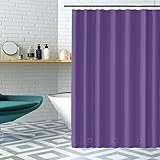 TOBYWEN Purple Shower Curtain Liner, PEVA Shower Curtain with Rustproof Metal Grommet and 3 Magnetic