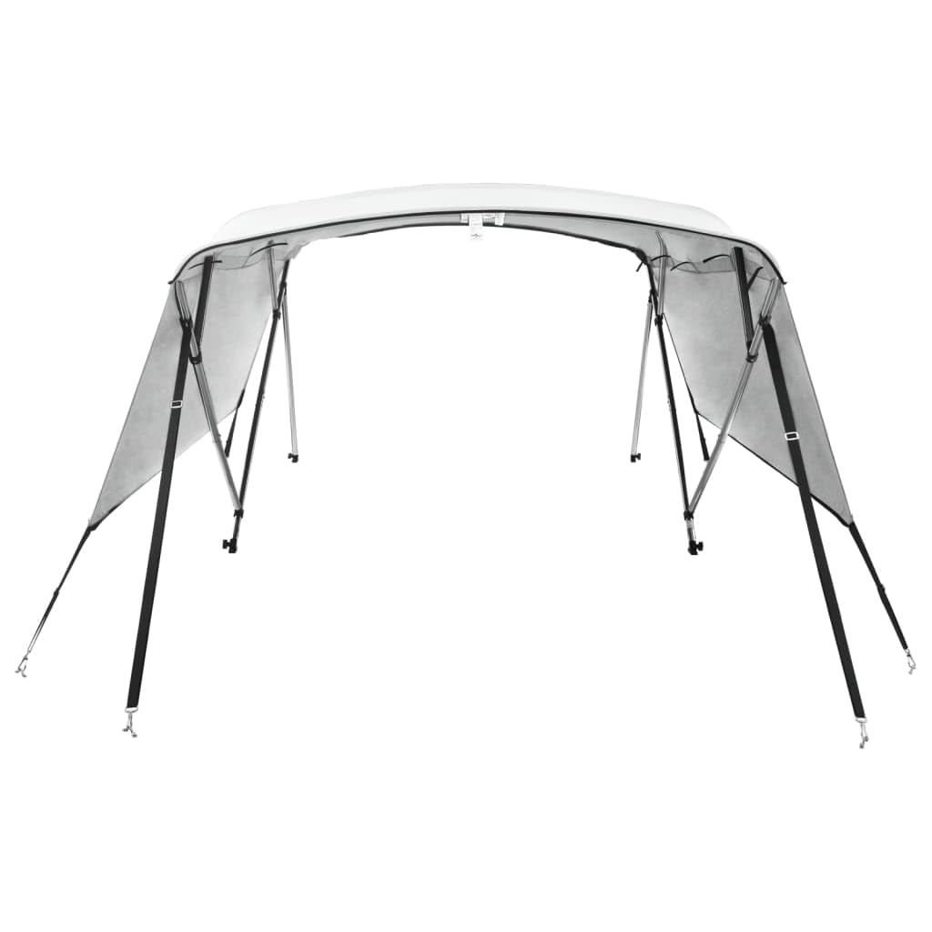 vidaXL Toit bimini à 4 arceaux parois latérales 243x(185-198)x137 cm