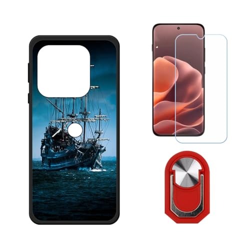 BMPNLSZ �K�p Motorola Edge 70 Pro�p+HD�����K���X�ɓK�����ėpTPU�P�[�X�A�V���J�Q���P�[�X�o���p�[�ی�o�b�N�P�[�X-�ɓK����9�d�x�X�N���C�u�h�~�X�N���[���v���e�N�^(6,78") + ���O���\�Ŕėp�I��360�x��]�\��