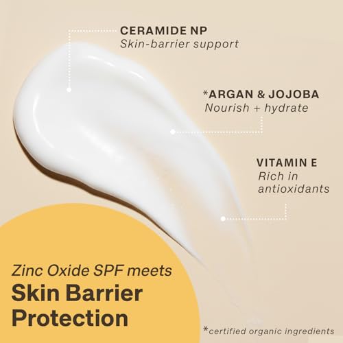 Image of Mineral Sunscreen for Face SPF 50 - Broad Spectrum Zinc Oxide | Made in USA with Natural & Organic Ingredients, Hydrating Daily Moisturizer for Sensitive Skin, No White Cast & No Chemicals