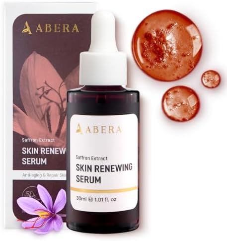 ABERA Renewing Saffron Serum, High-Potency Melasma Treatment for Face & Body, Dark Spot Remover for Age Spot Sun Spot Freckles Brown Spot, Anti-Aging Moisturizer with Hyaluronic Acid & C, 1.01 Fl Oz