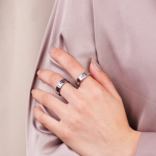 Handwriting We'll Be Alright | TPWK Ring Stainless Steel 6MM Band Ring Unisex Harry Jewelry3